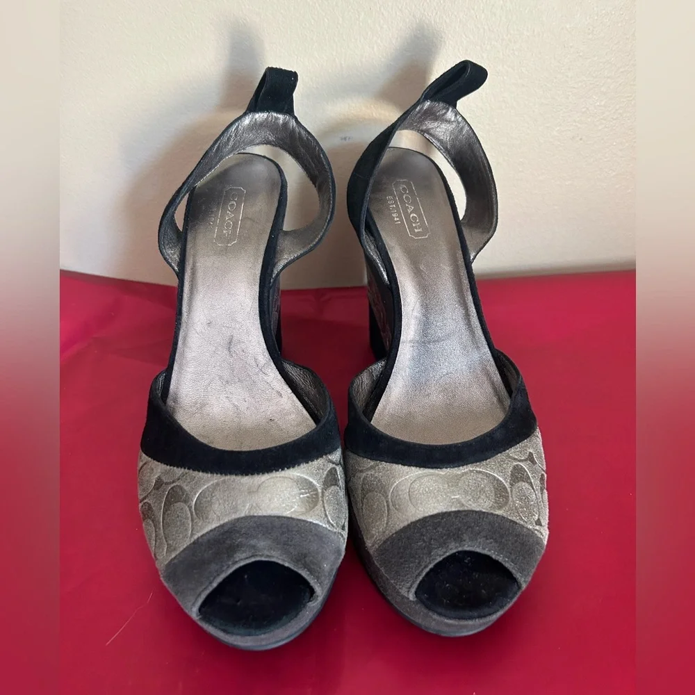 Coach Suede Wedges - Picture 6 of 13
